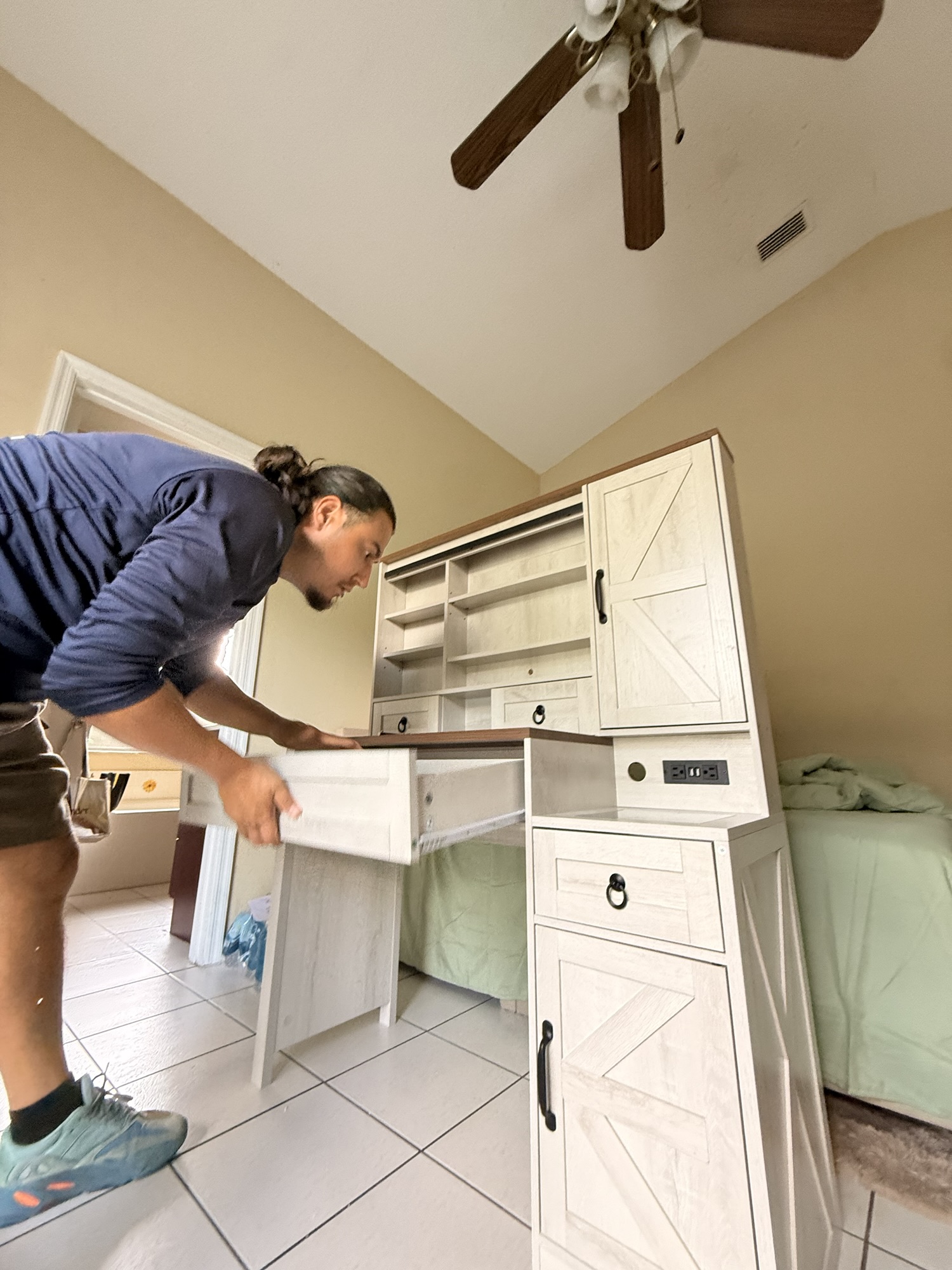 Farmhouse Desk & Wardrobe Combo Assembly in Central Florida